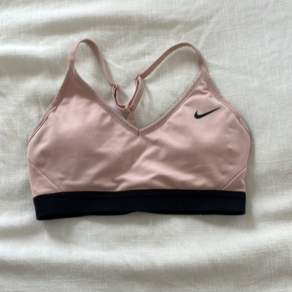 Pink Nike sports bra size small